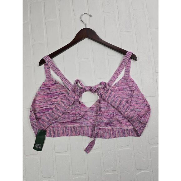 Wild Fable Purple Crochet Crop Top 3X - Picture 2 of 3